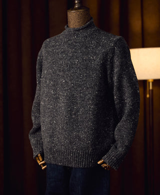 Roll Neck Pure Wool Fisherman Sweater