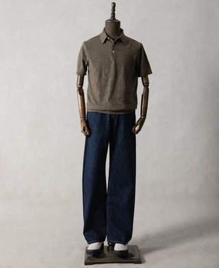 Lightweight Slub Cotton Knit Polo