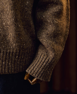 Roll Neck Pure Wool Fisherman Sweater