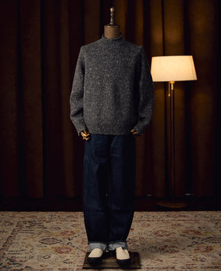 Roll Neck Pure Wool Fisherman Sweater