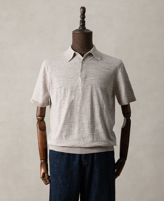 Lightweight Slub Cotton Knit Polo
