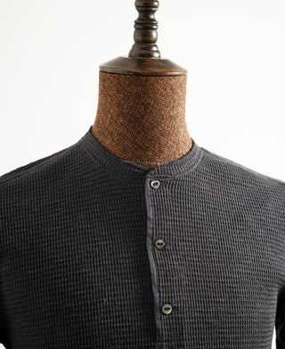 Honeycomb Waffle Knit Henley T-shirt