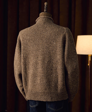 Roll Neck Pure Wool Fisherman Sweater