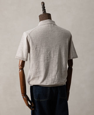 Lightweight Slub Cotton Knit Polo