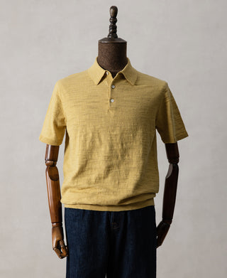 Lightweight Slub Cotton Knit Polo