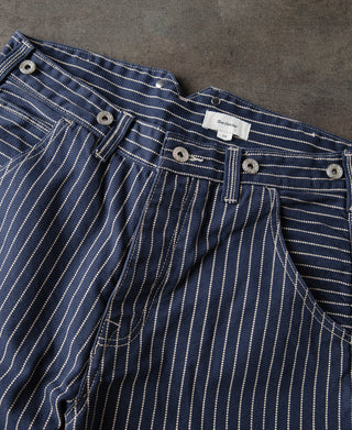 Indigo Wabash Stripe Work Trousers