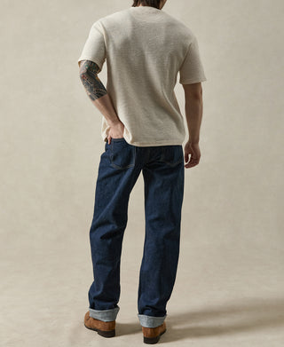 Honeycomb Waffle Knit Henley T-shirt