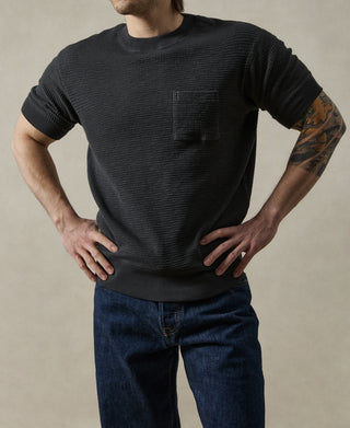 Honeycomb Waffle Knit T-Shirt