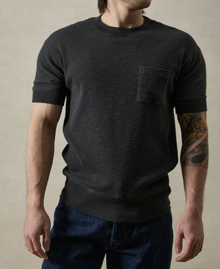 Honeycomb Waffle Knit T-Shirt