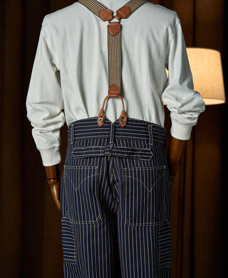 Indigo Wabash Stripe Work Trousers