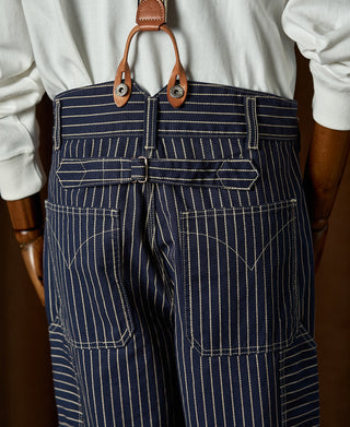 Indigo Wabash Stripe Work Trousers