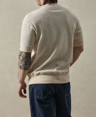 Honeycomb Waffle Knit T-Shirt