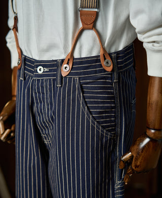 Indigo Wabash Stripe Work Trousers
