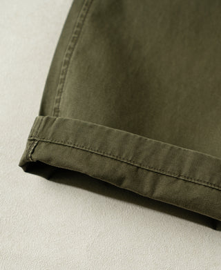 hem detail of Vintage Washed Tapered 5-Pocket Pants