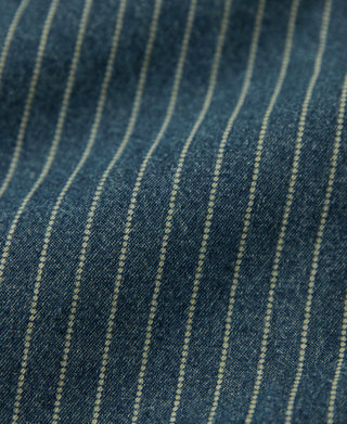 Slim Fit Wabash Striped Indigo Western Shirt
