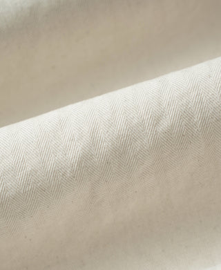 White herringbone weave fabric panel with subtle texture