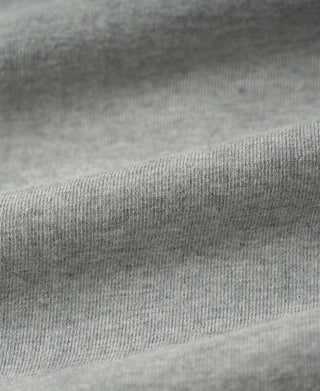 fabric texture of Heavyweight Cotton Tubular Short-Sleeve Henley Shirt in Gray