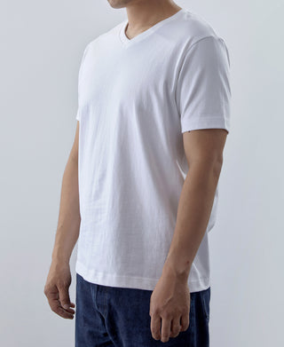 Classic Fit V-Neck Tubular Cotton T-Shirt