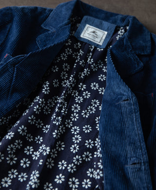 French Indigo-Dyed Corduroy Work Jacket