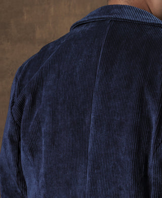 French Indigo-Dyed Corduroy Work Jacket