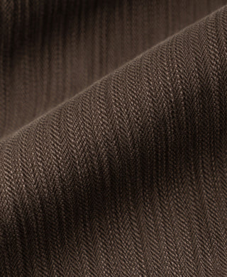 Brown herringbone relaxed blazer fabric texture close-up