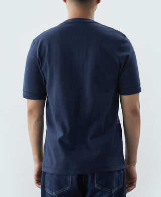 Heavyweight Cotton Tubular Short-Sleeve Henley Shirt