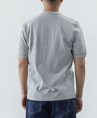 Heavyweight Cotton Tubular Short-Sleeve Henley Shirt