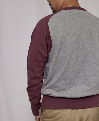 Contrast-Tipped Loopwheel Crewneck Sweatshirt