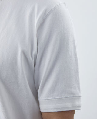 Heavyweight Cotton Tubular Short-Sleeve Henley Shirt