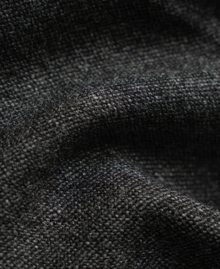 Gray wool suit jacket fabric texture close-up