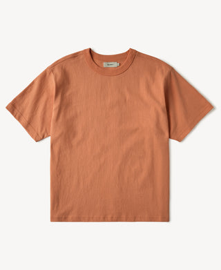 1900s Heavyweight Cotton Jersey Boxy T-Shirt in Light Orange