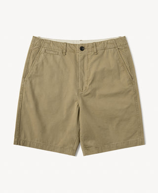 1930s Washed Officer Chino Shorts in Khaki