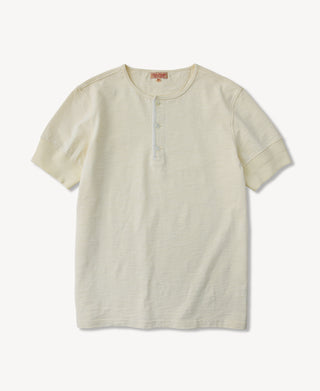 1900s Slub Cotton Short-Sleeve Henley Shirt