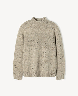 Roll Neck Pure Wool Fisherman Sweater