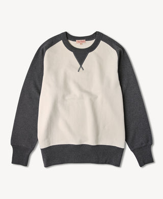 Contrast-Tipped Loopwheel Crewneck Sweatshirt