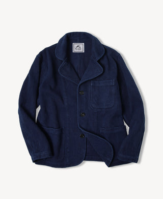 Indigo-Dyed Sashiko Work Jacket