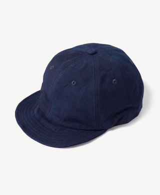 Indigo-Dyed Cotton-Linen Ball Cap