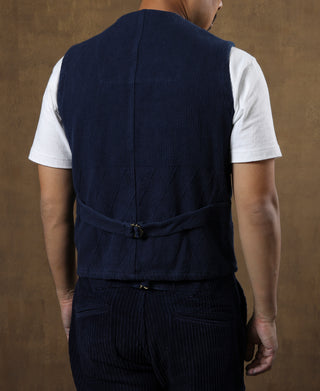 Indigo-Dyed Sashiko Work Vest