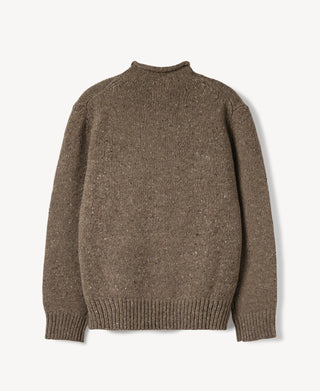 Roll Neck Pure Wool Fisherman Sweater