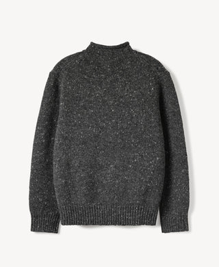 Roll Neck Pure Wool Fisherman Sweater