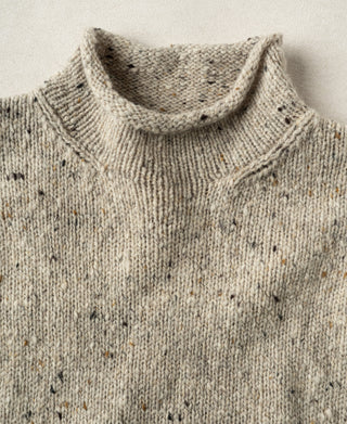 Roll Neck Pure Wool Fisherman Sweater