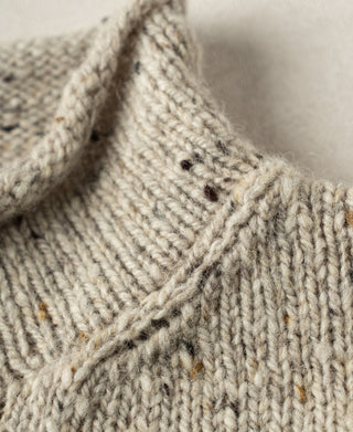Roll Neck Pure Wool Fisherman Sweater