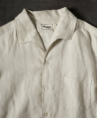 1950s Italian Collar Linen Shirt