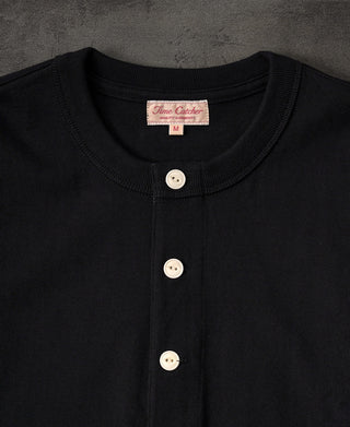 1930s Loopwheel Cotton Henley Shirt