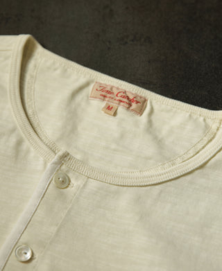 1900s Slub Cotton Short-Sleeve Henley Shirt