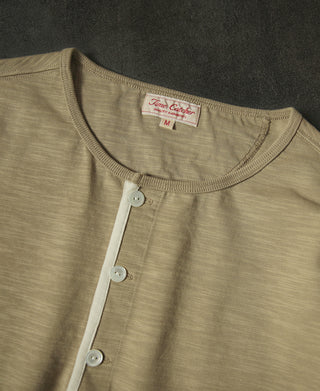 1900s Slub Cotton Short-Sleeve Henley Shirt