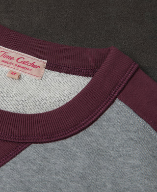 Contrast-Tipped Loopwheel Crewneck Sweatshirt