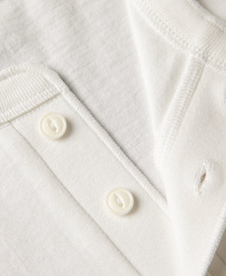 Heavyweight Cotton Tubular Short-Sleeve Henley Shirt