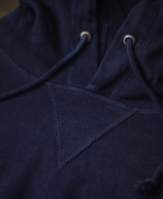 Indigo-Dyed Cotton-Jersey Hoodie