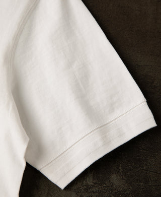 Heavyweight Cotton Tubular Short-Sleeve Henley Shirt